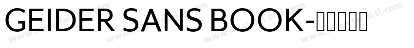 GEIDER SANS BOOK字体转换